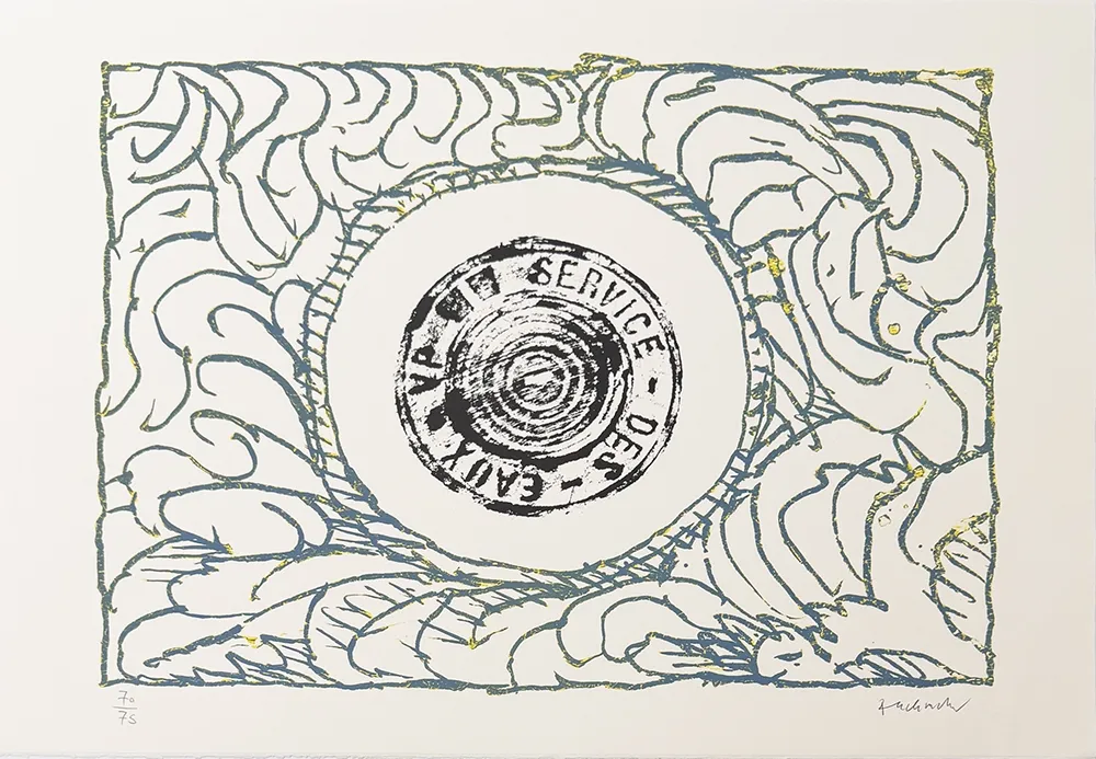 Lithografie Alechinsky - Bouche d'eau
