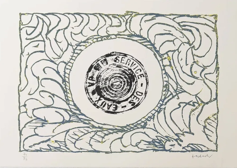 Lithografie Alechinsky - Bouche d'eau