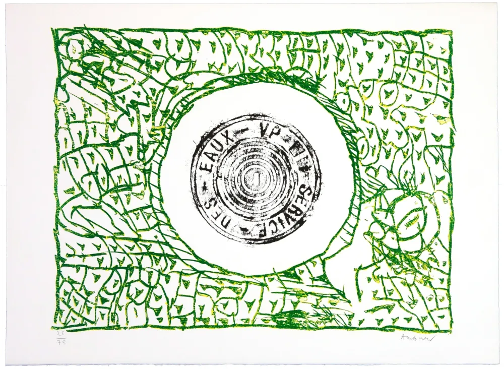 Lithografie Alechinsky - Bouche d'eau I