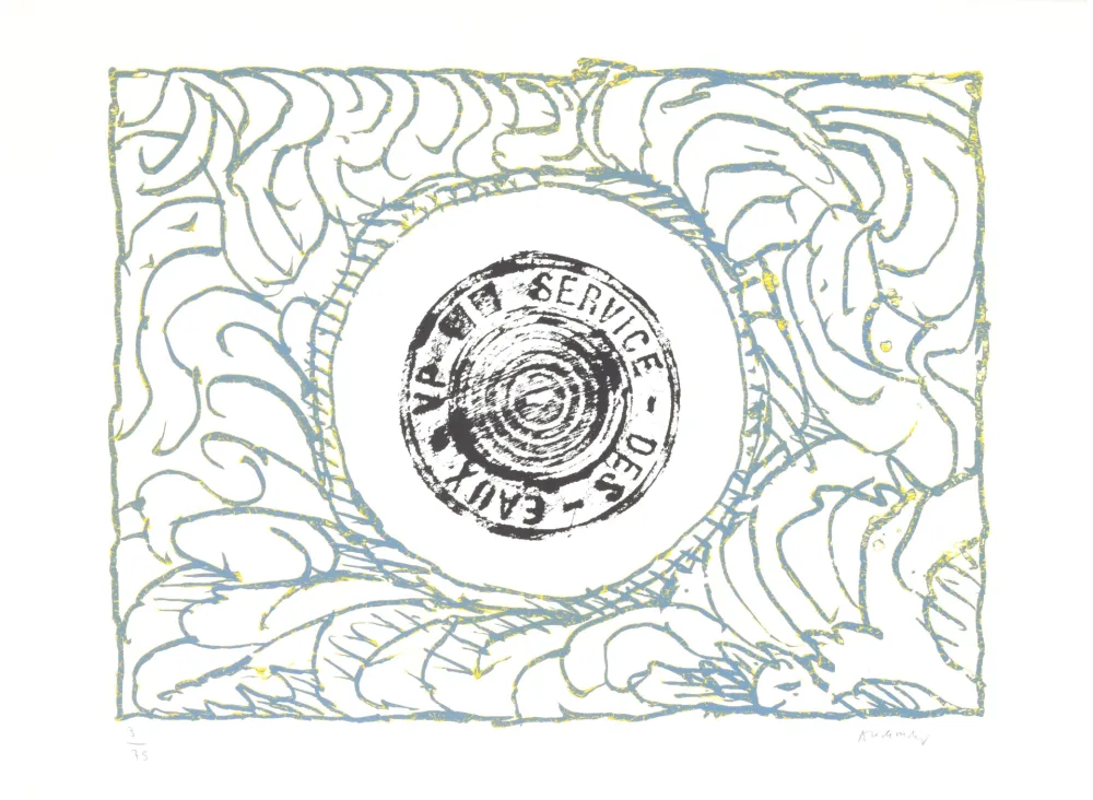 Lithografie Alechinsky - Bouche d’eau III