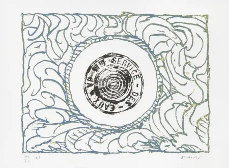 Lithografie Alechinsky - Bouche d'eau III (gris)