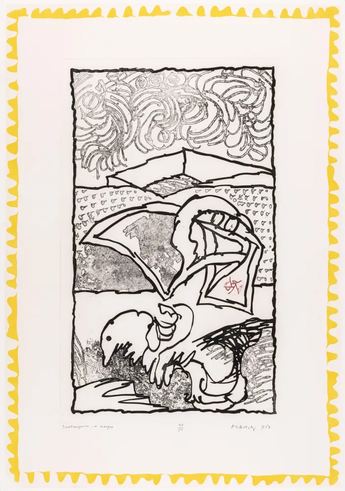Ets En Aquatint Alechinsky - Brabanconne + marges