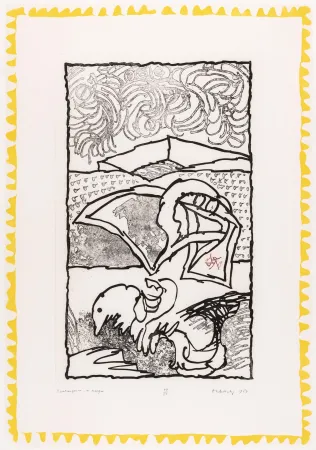 Ets En Aquatint Alechinsky - Brabanconne + marges