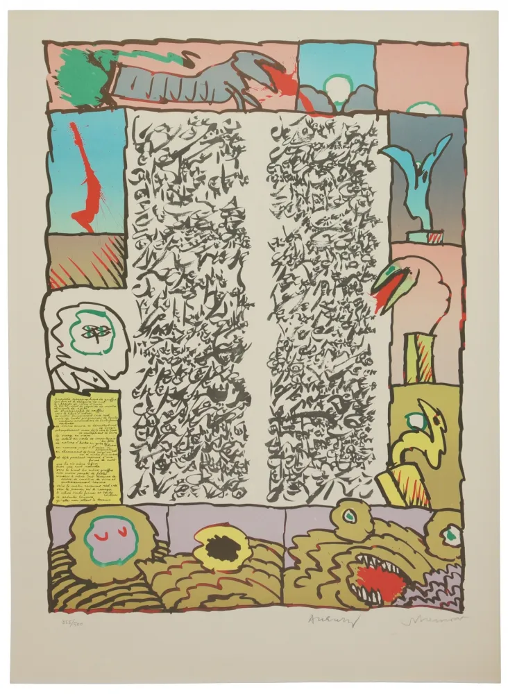 Lithografie Alechinsky - Brassée sismographique