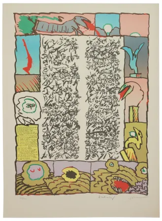 Lithografie Alechinsky - Brassée sismographique