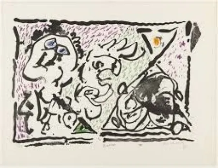 Lithografie Alechinsky - Buvard, 1964