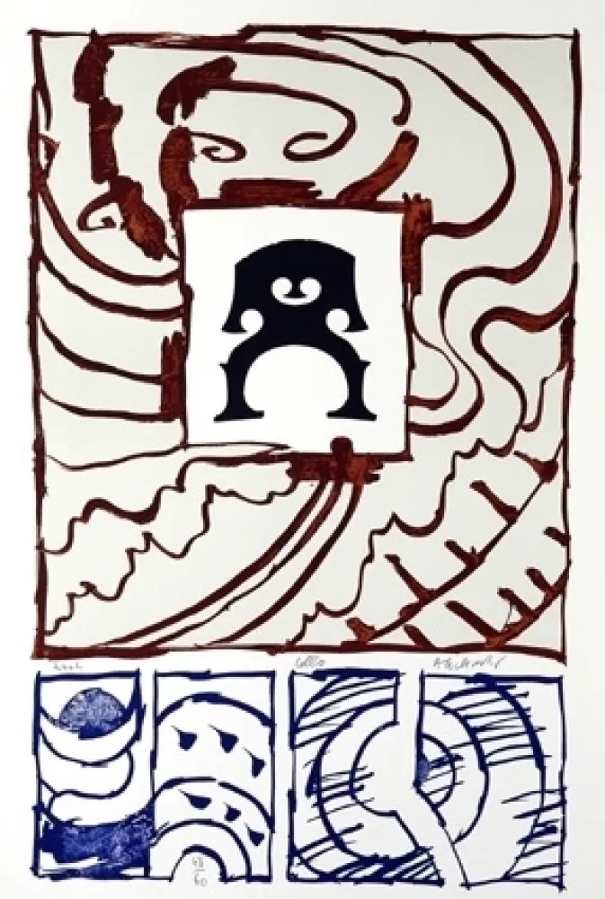 Lithografie Alechinsky - Cello