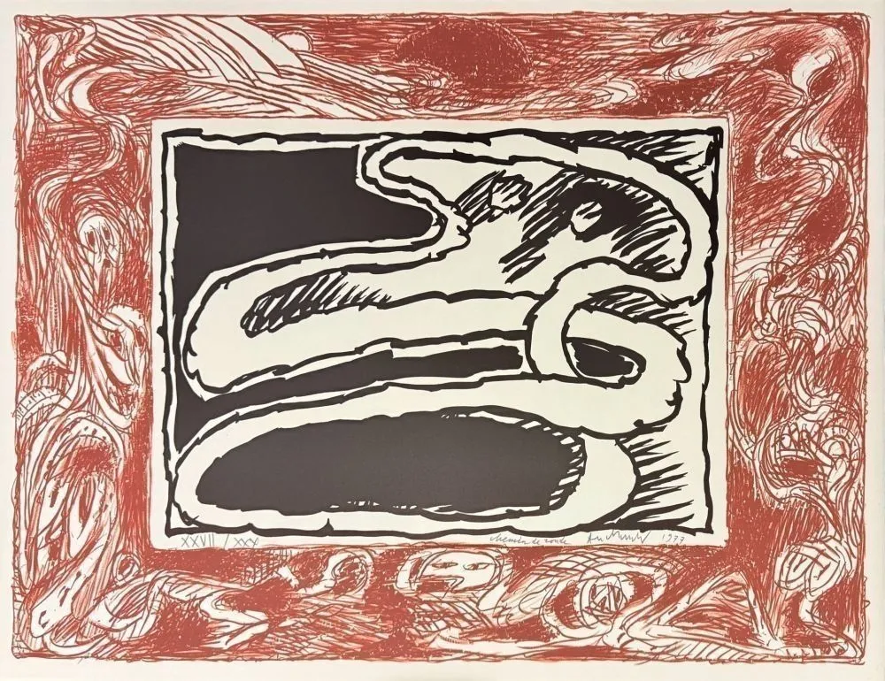 Lithografie Alechinsky - Chemin de ronde