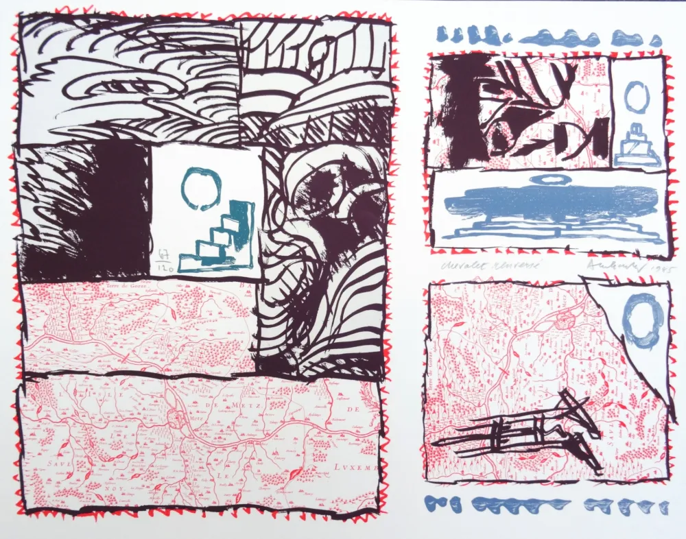 Lithografie Alechinsky - Chevalet renversé 