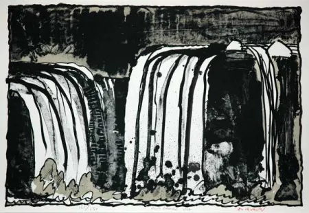 Lithografie Alechinsky - Chute blanche