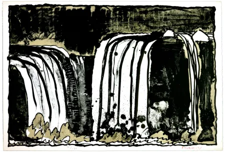 Lithografie Alechinsky - Chute blanche