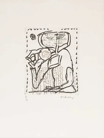 Gravure Alechinsky - Composition