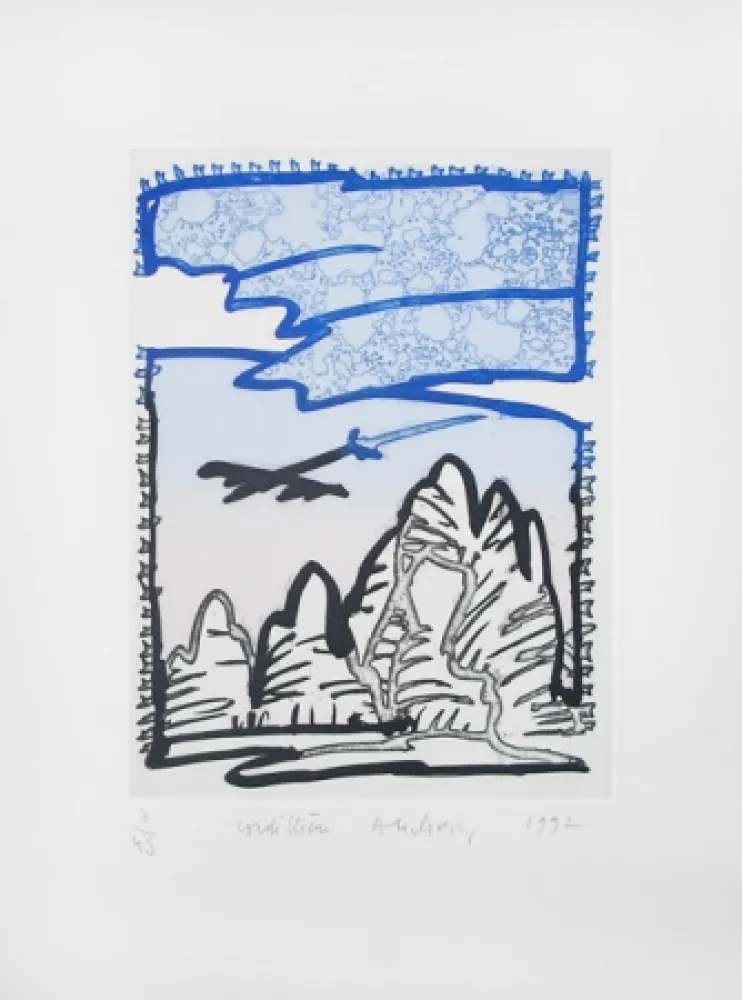 Gravure Alechinsky - Cordillière