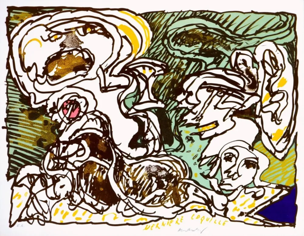 Lithografie Alechinsky - Dernière coquille