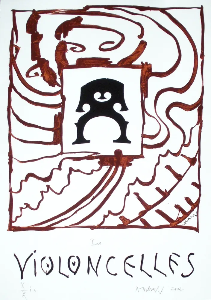 Lithografie Alechinsky - Des Violoncelles 