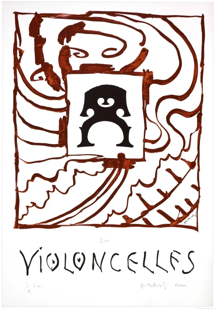 Lithografie Alechinsky - Des Violoncelles