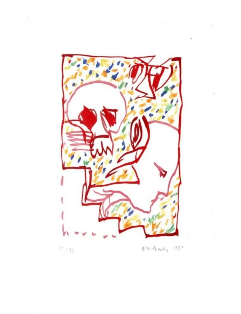 Gravure Alechinsky - Deuxième masque