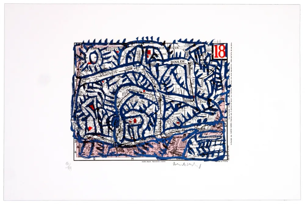 Lithografie Alechinsky - Dix-huitème arrondissement (Paris)