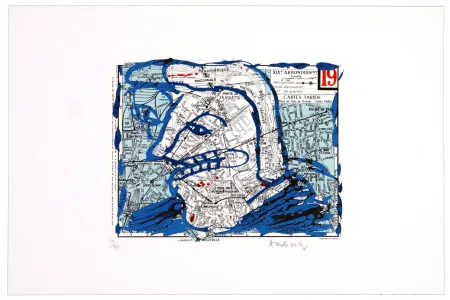 Lithografie Alechinsky - Dix-neuvième arrondissement (Paris)