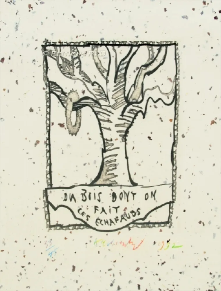 Ets En Aquatint Alechinsky - Du bois dont on fait les échafauds