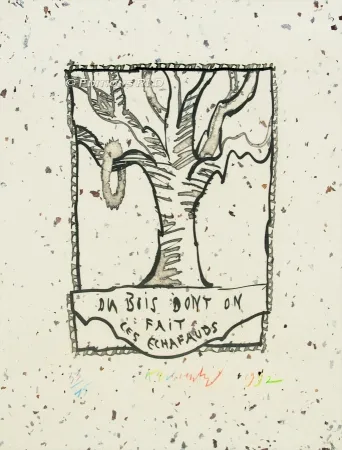 Ets En Aquatint Alechinsky - Du bois dont on fait les échafauds