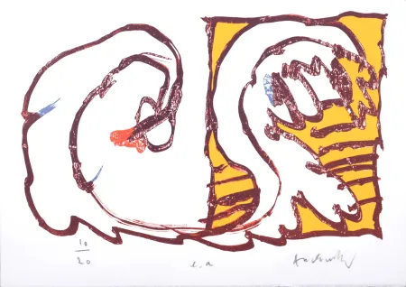 Lithografie Alechinsky - Eclairage au gaz, 1981 - Hand-signed