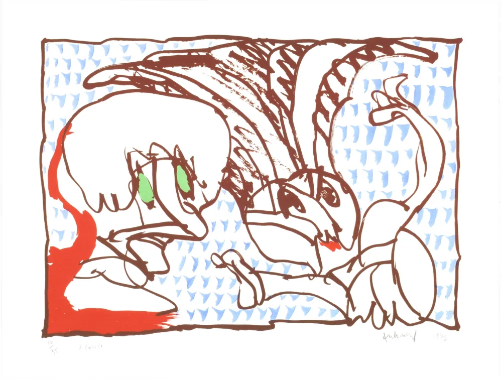 Lithografie Alechinsky - Ecoute