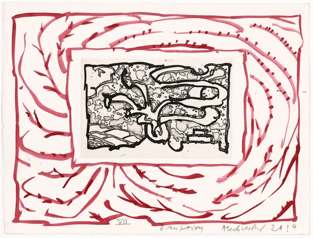 Gravure Alechinsky - Éruption