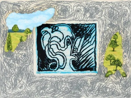 Lithografie Alechinsky - Espionne