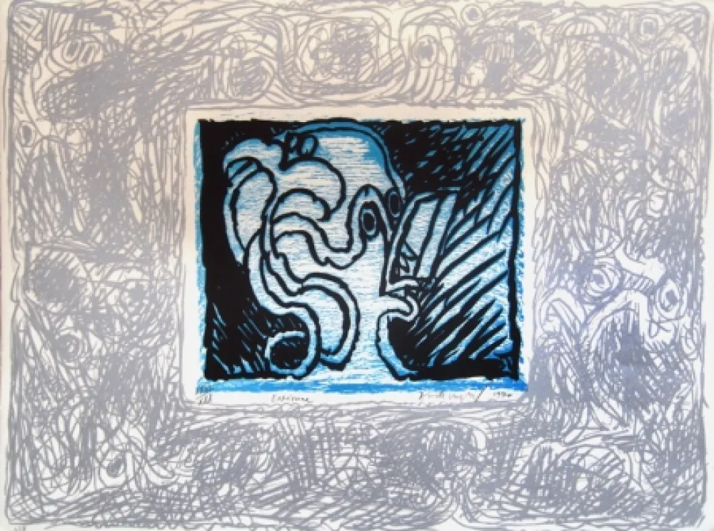 Lithografie Alechinsky - Espionne