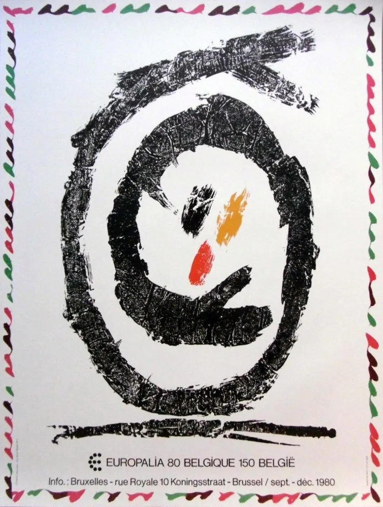 Lithografie Alechinsky - '' Europalia 80 ''