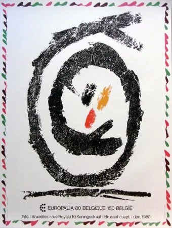 Lithografie Alechinsky - '' Europalia 80 ''