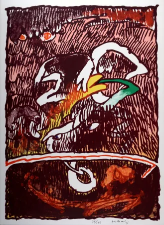 Lithografie Alechinsky - Flying Object, 1977 - Hand-signed