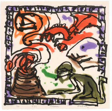 Ets En Aquatint Alechinsky - Forgeron