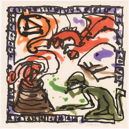 Ets En Aquatint Alechinsky - Forgeron