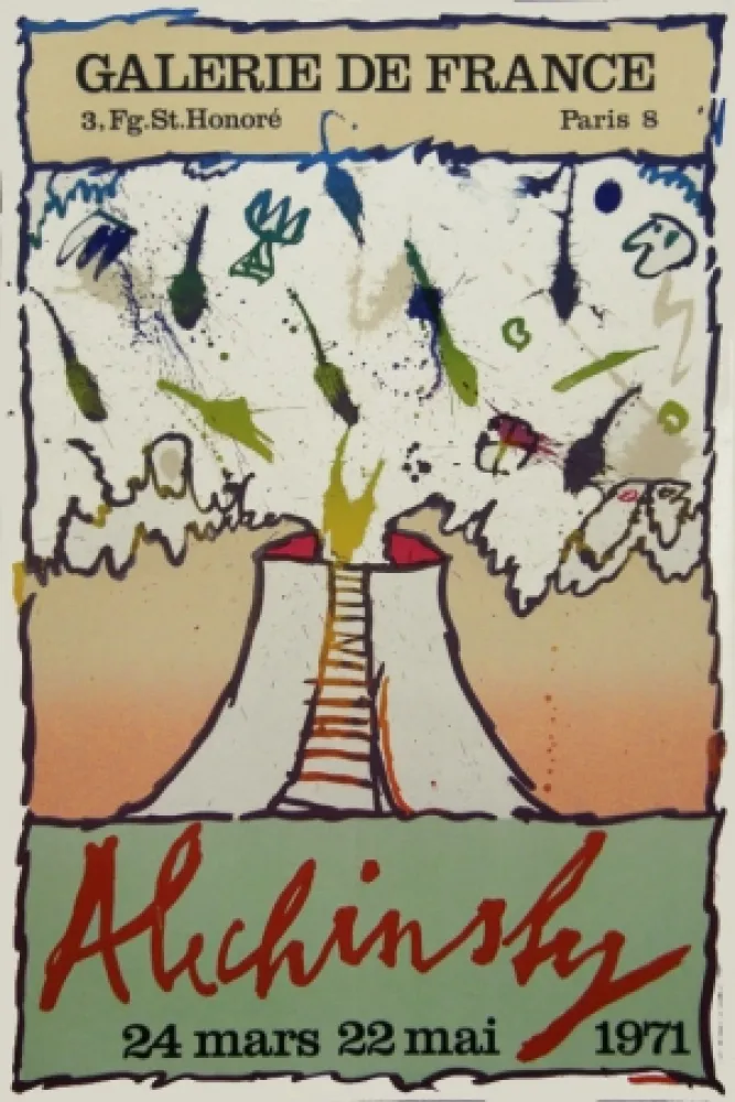 Lithografie Alechinsky - Galerie de France exhibition poster