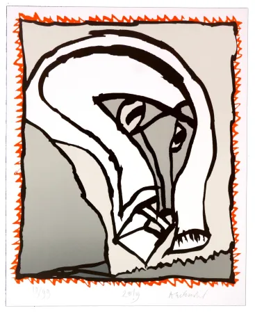 Lithografie Alechinsky - Griserie à minuit II