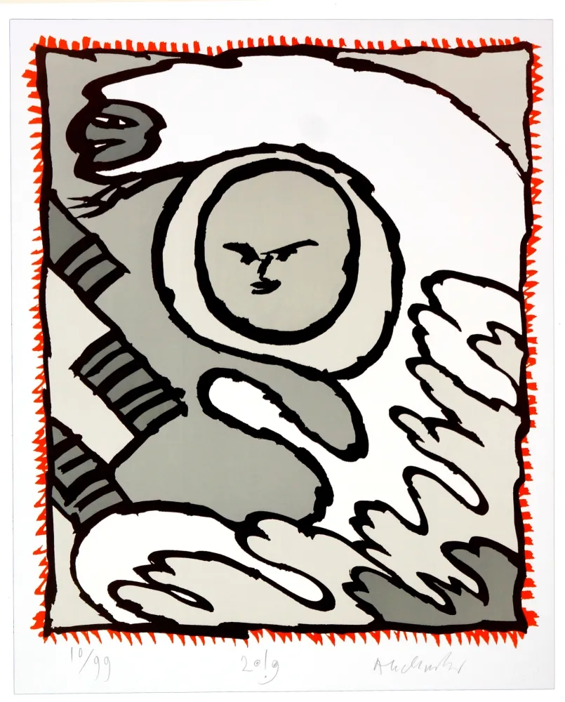 Lithografie Alechinsky - Griserie à minuit V