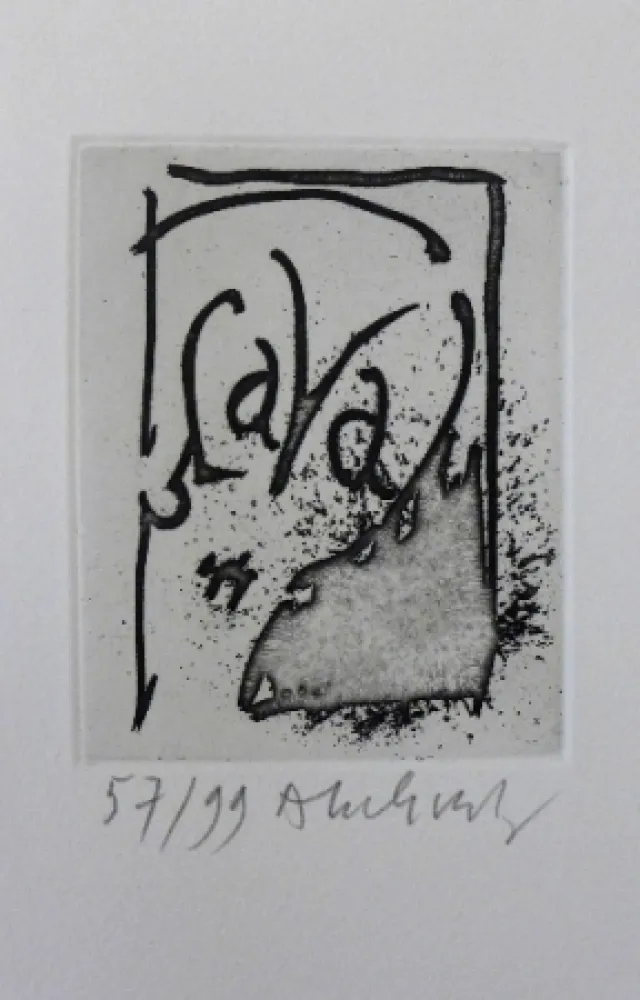 Ets En Aquatint Alechinsky - Homere est morte