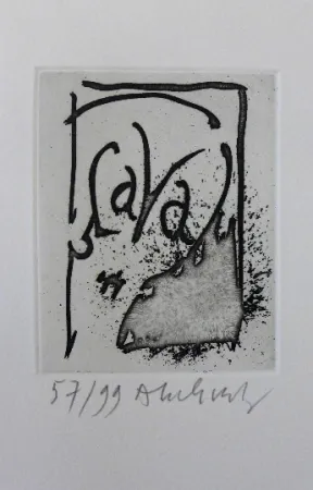 Ets En Aquatint Alechinsky - Homere est morte