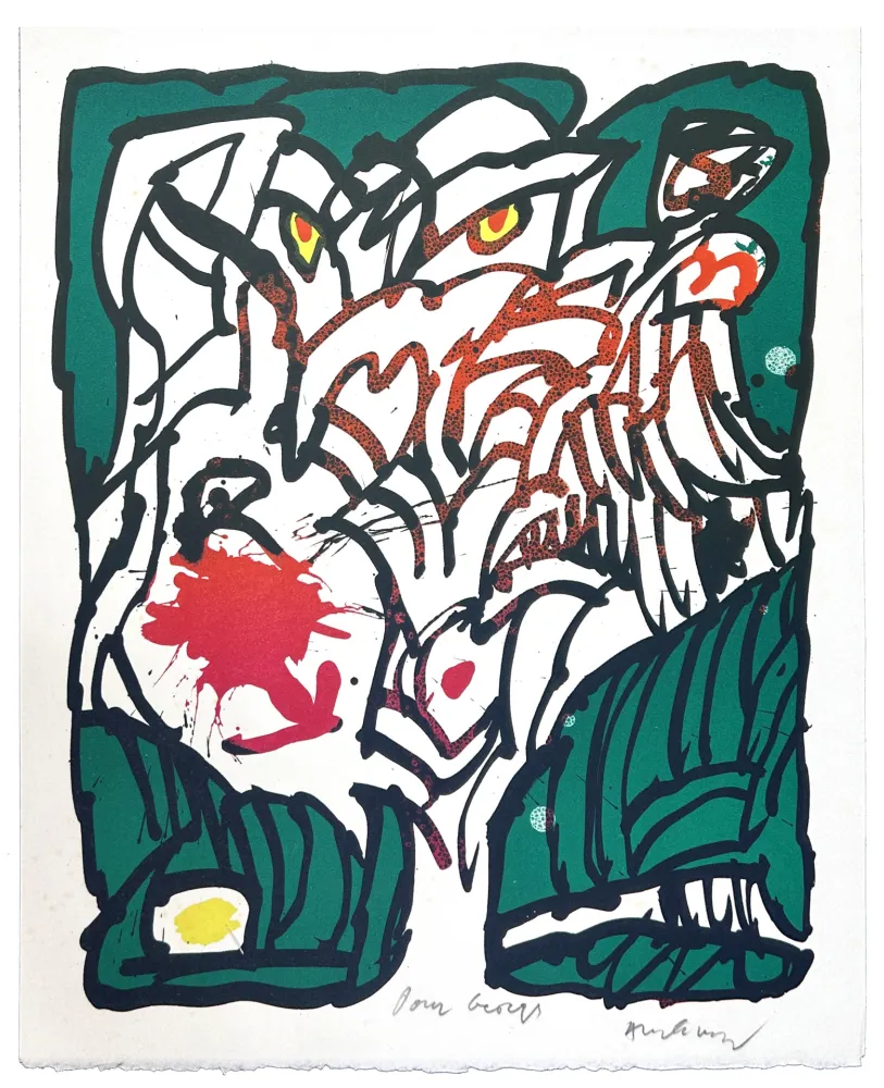 Lithografie Alechinsky - Hommage à Giorgio Soavi