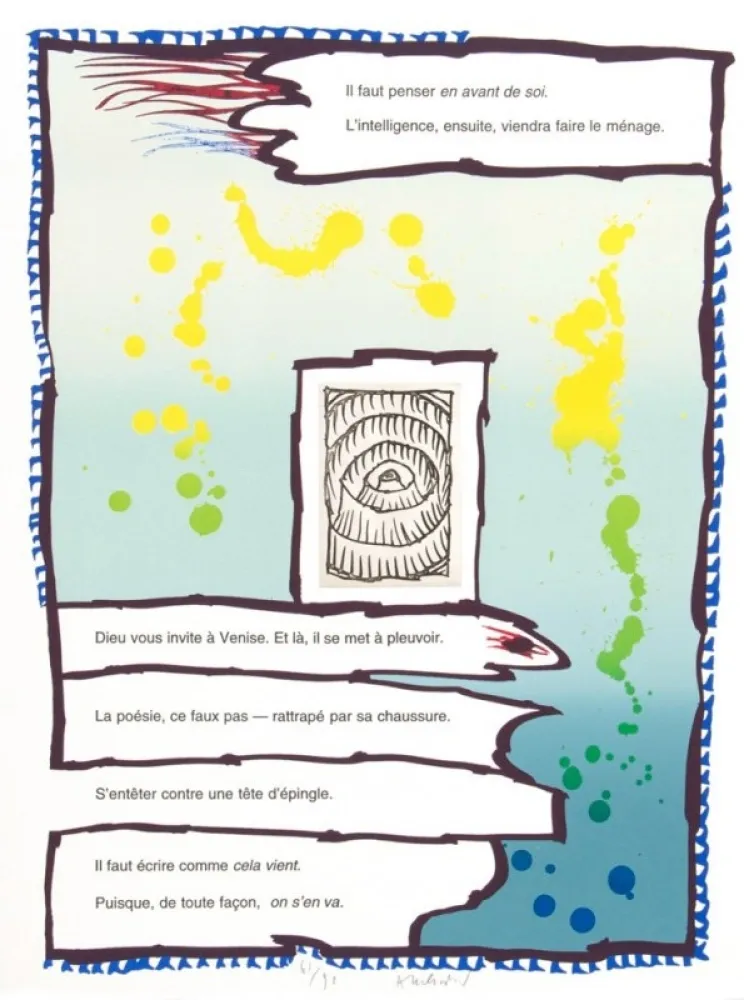 Lithografie Alechinsky - IL FAUT PENSER