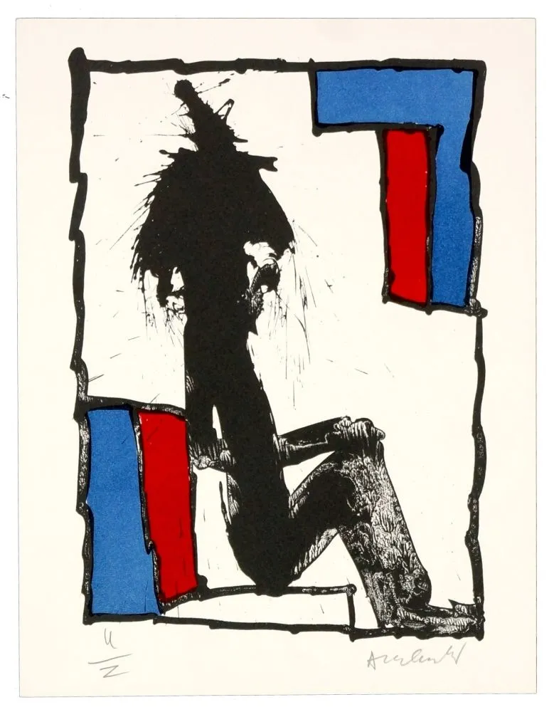 Lithografie Alechinsky - JE VOUS EN PRIE ASSEYEZ-VOUS