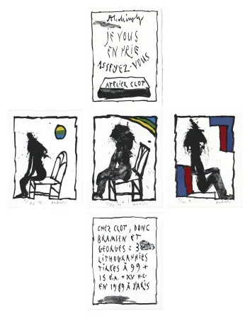 Lithografie Alechinsky - Je vous en prie, asseyez-vous I,II, III