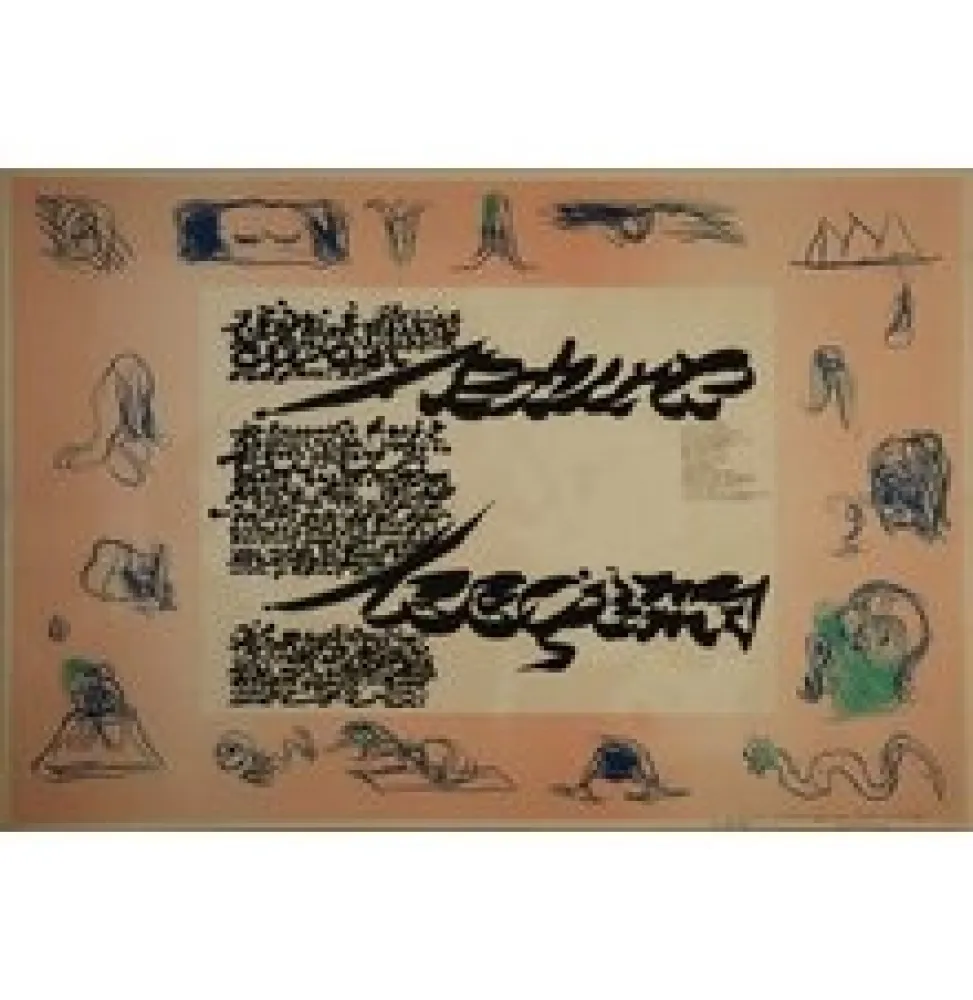 Lithografie Alechinsky - J'ecris à Gloria