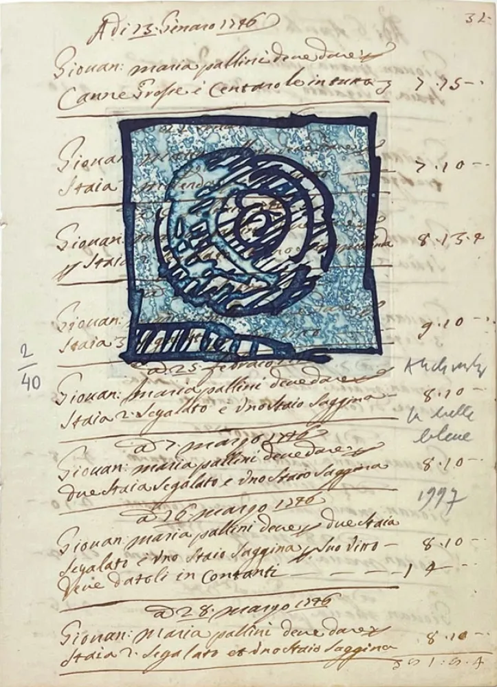 Gravure Alechinsky - La belle bleue