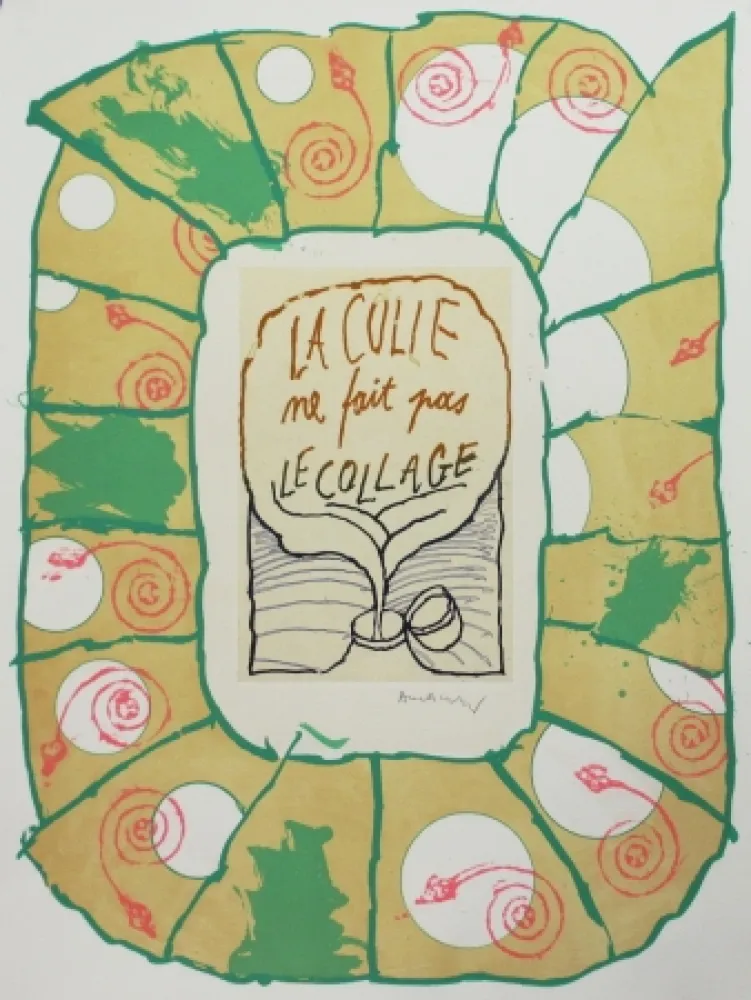 Ets En Aquatint Alechinsky - La colle ne fait pas le collage