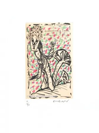 Ets En Aquatint Alechinsky - La jardinière