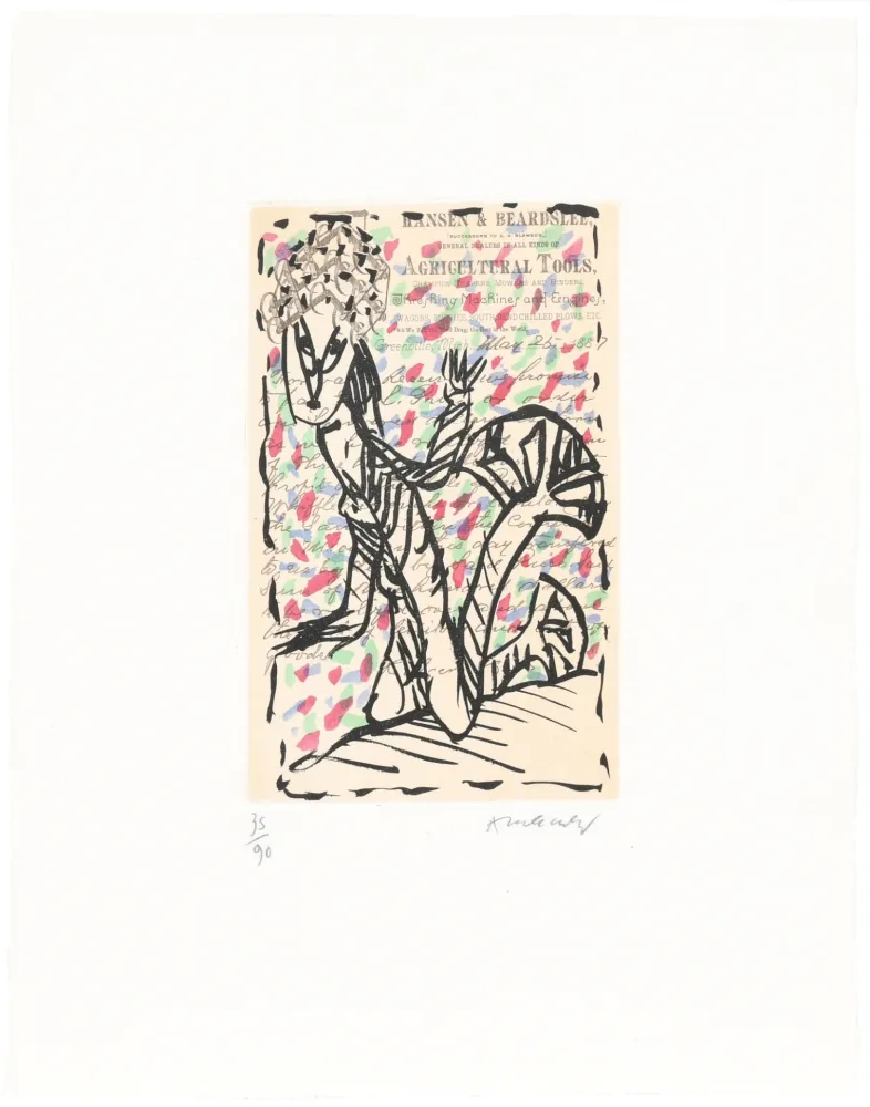 Ets En Aquatint Alechinsky - La jardinière