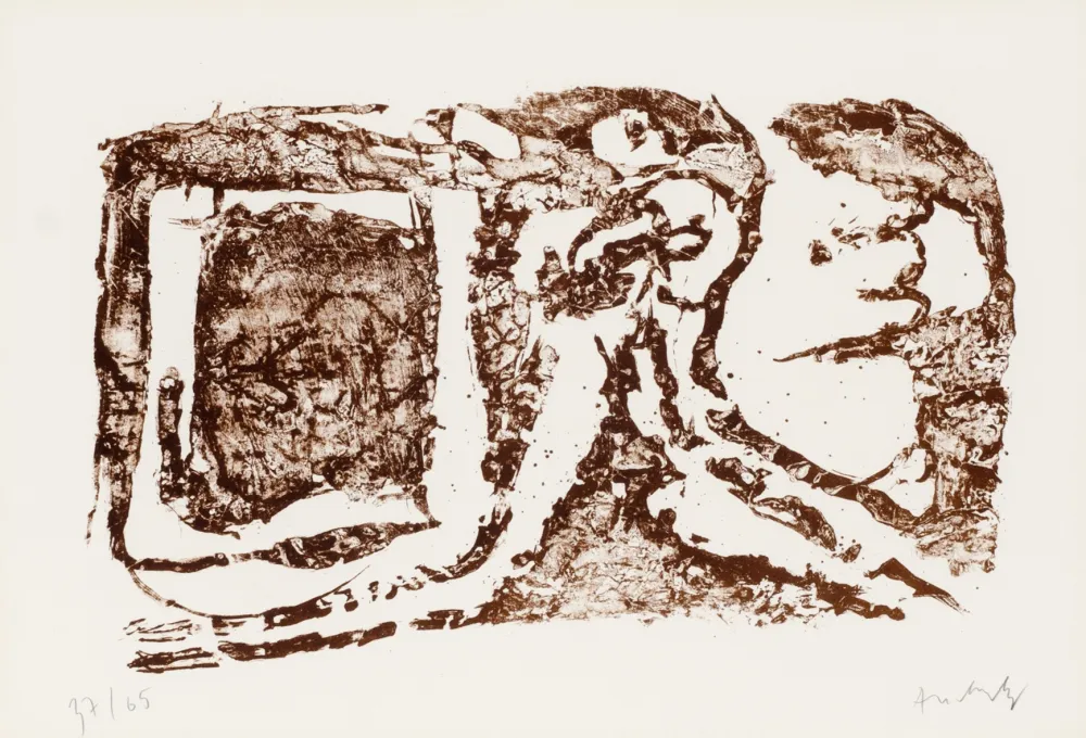 Lithografie Alechinsky - La reine des murs VI: Quittez cette entrechambre et parlez de l'une